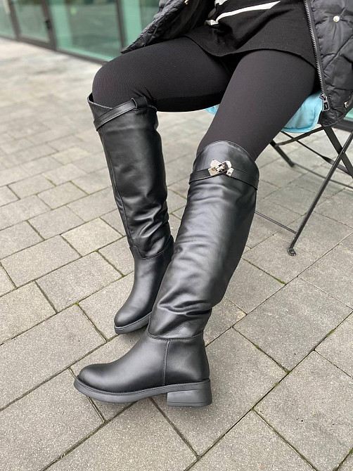 Чоботи жіночі EDAN 177 чорні (зима євро-хутро, шкіра натуральна) (6083) Коломия - фото 1