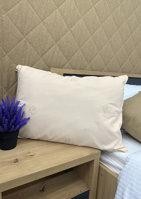 Подушка для сну гіпоалергенна Decorator Wool 50x70х20 см, колір бежевий (84-175) Київ - фото 2