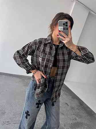 Жіноча картата сорочка (з накатом) 42-46, клітинка 34 Одеса