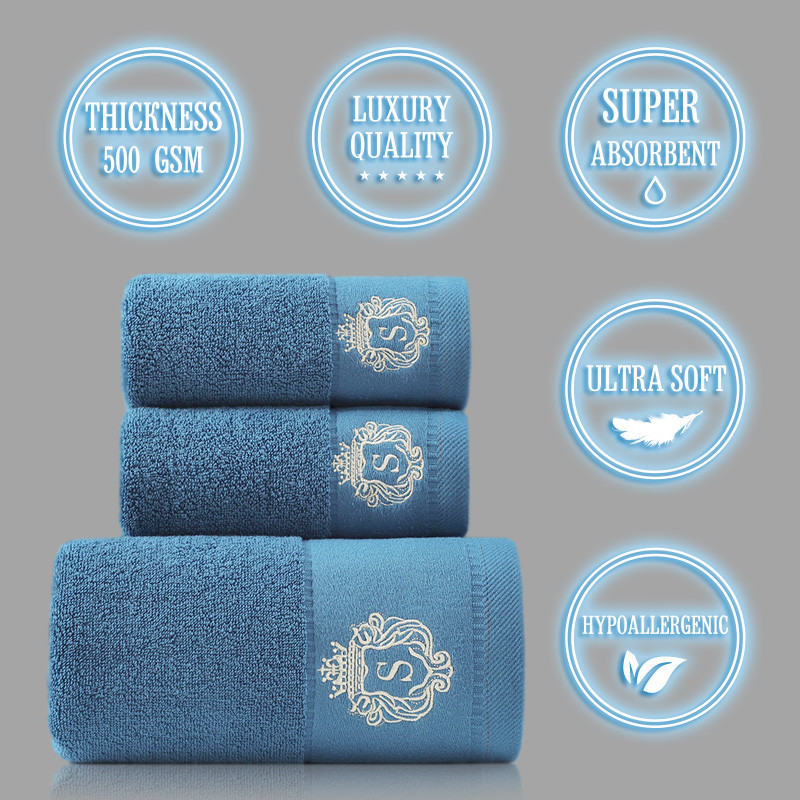 Набор Полотенец Lovely Svi - Комплект Банных Полотенец: 1 шт-70 x 140 см, 2 шт-34 x 72 см Изумруд Киев - изображение 3