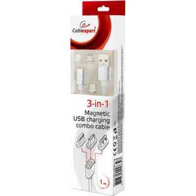 Дата кабель USB 2.0 AM to Lightning + Micro 5P + USB-C 1.0m Cablexpert (CC-USB2-AMLM31-1M) Винница