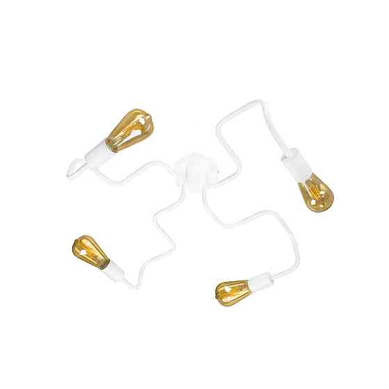 Потолочная люстра паук лофт белая 4 лампы Laminari NL 5526-4 W Одесса