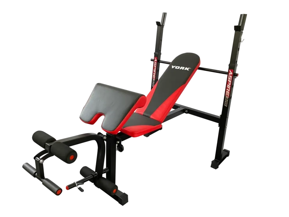 Скамейка для жима York Fitness ASPIRE 320 с стойкой для штанги и партой Скотта Киев - изображение 2