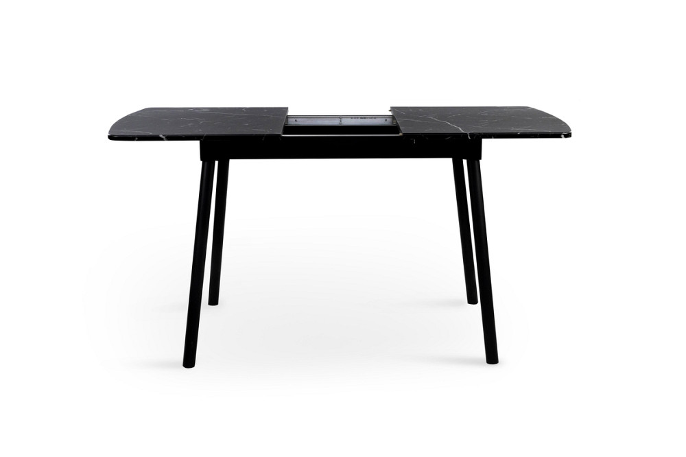 Стіл Соло 110(+35)*70 чорний метал/мрамор чорн Київ - фото 5