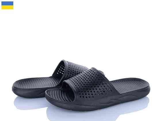 Чоловічі шльопанці чорні з дірочками для вентиляції зручні тримають форму перфорованого верху новинка Одеса