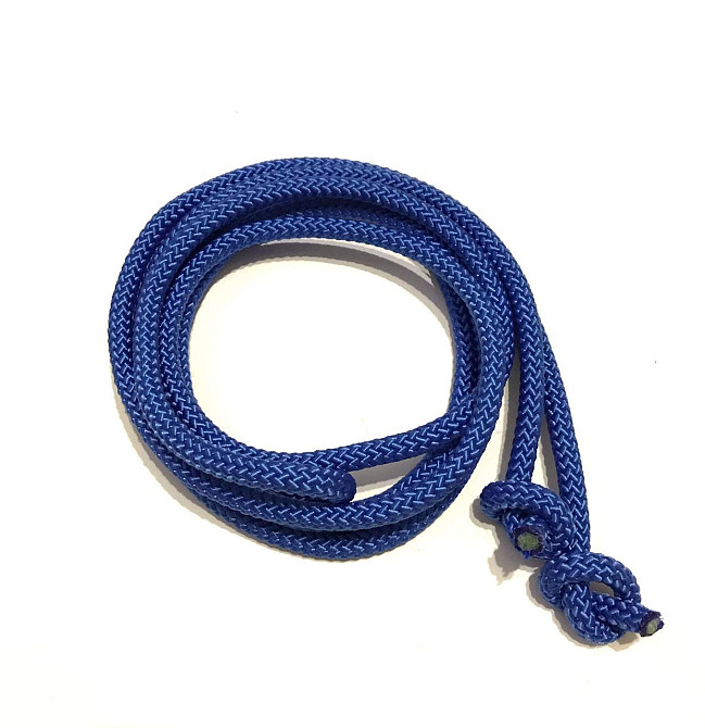 Скакалка гімнастична для гімнастики художньої 3 метри синя 10 мм дитяча спортивна мотузкова Кам'янське - фото 1