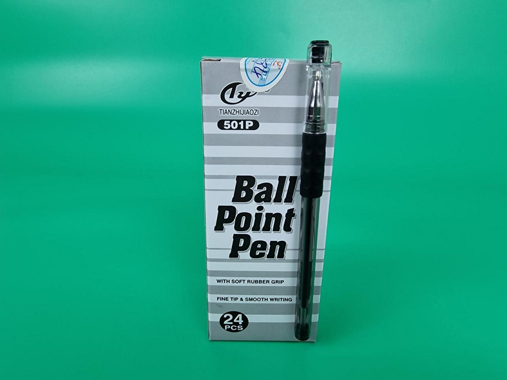 Ручка кулькова 1.0 mm тм Tianzhijiaozi "TY 501" чорна (24 шт.) Харків - фото 1
