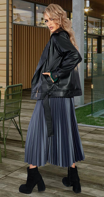 Шкіряна куртка OVERSIZE Київ - фото 5