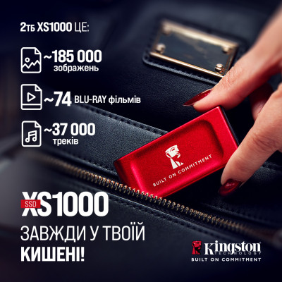 Накопитель SSD USB Type-C 2TB XS1000 Kingston (SXS1000R/2000GA) Винница - изображение 11