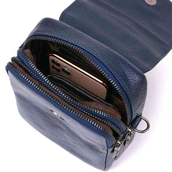 Сумка мужская из кожи Vintage 20694 Синий Киев