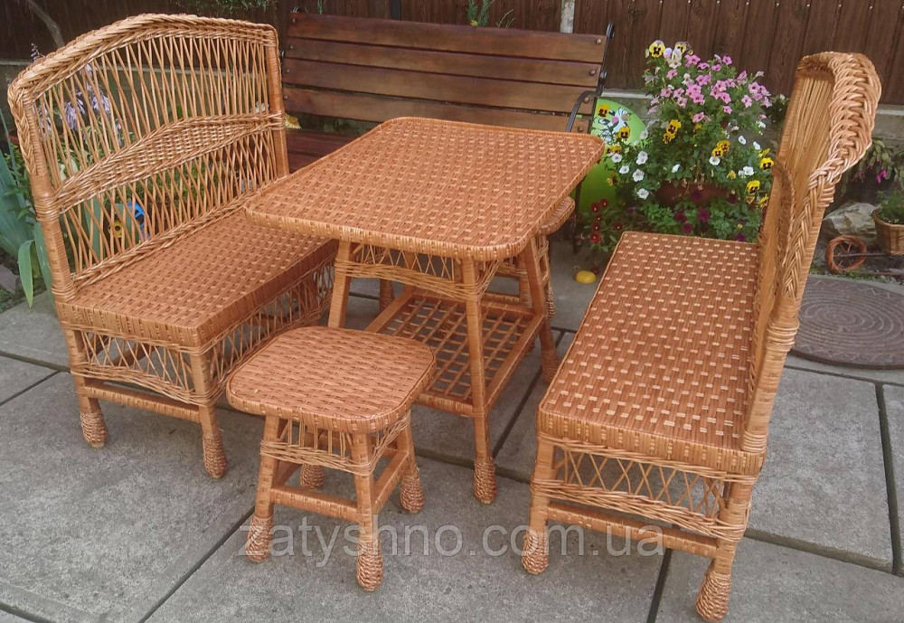 Меблі плетені з лавами Київ - фото 2