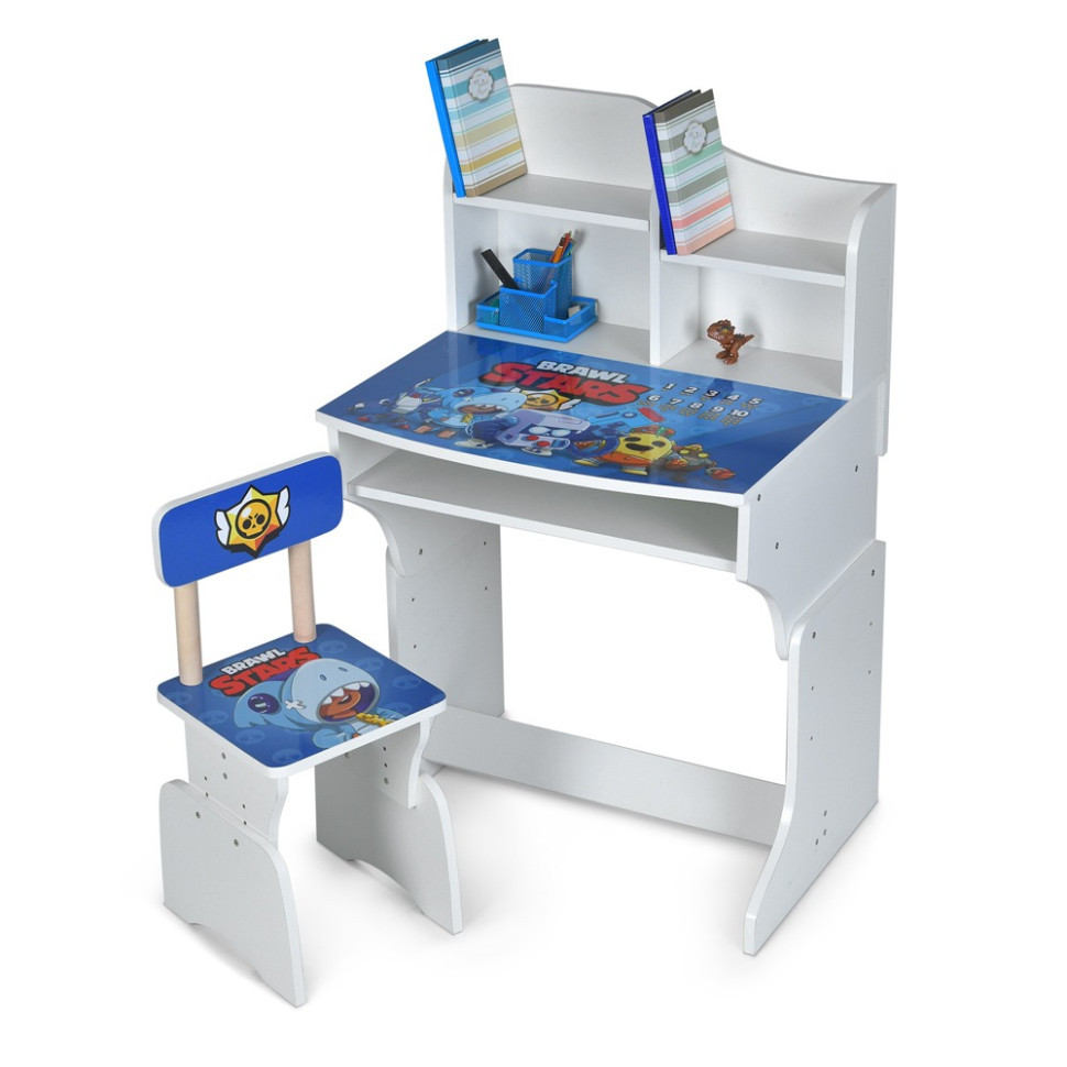 Дитяча парта M 904-7 висота 3 положення, зі стільчиком Вінниця - фото 1