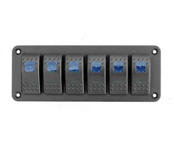 Панель Переключения На 6 Кнопок Синий Led Киев