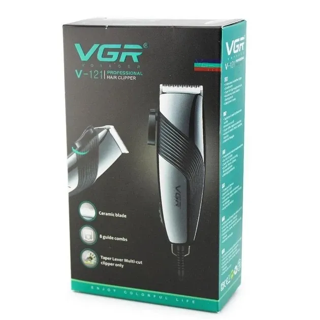Профессиональная машинка для стрижки волос 8 насадок VGR V-121 Pro серебристо-черный + Ножницы 7991 Одесса - изображение 10