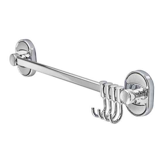 Планка с 4 подвижными крючками Zerix AFB-0115-4 ZX5052 Харьков