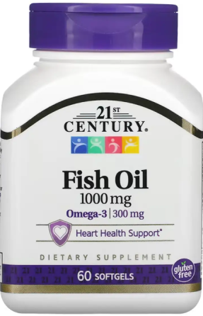 Риб'ячий жир 21st Century Fish Oil 1000 mg 60 гел капс Київ