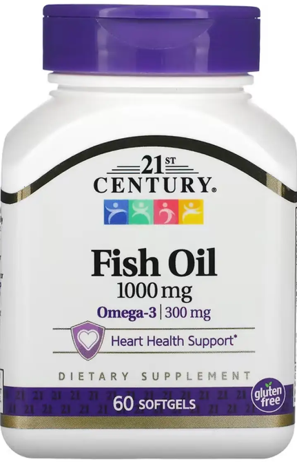 Рыбий жир 21st Century Fish Oil 1000 mg 60 гел капс Киев - изображение 1