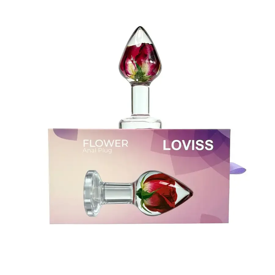 Розкішна анальна пробка Loviss Rose Anal Plug зі справжньою трояндою всередині Львів - фото 2