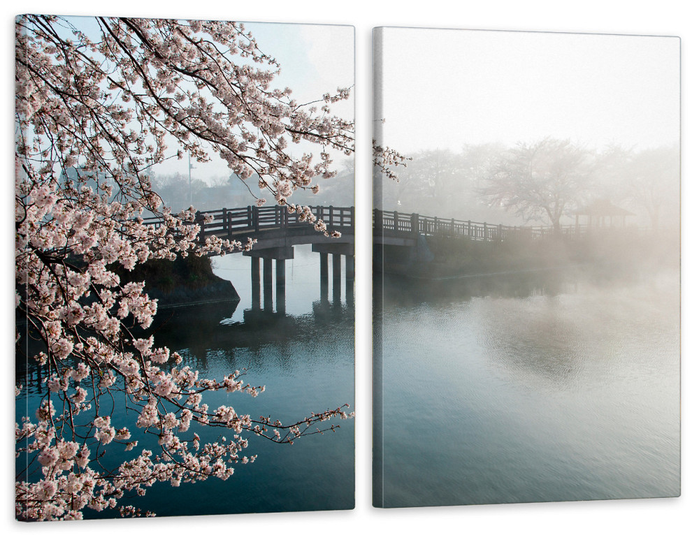 Модульна картина у вітальню/ спальню Озеро в тумані TLV-2_072 70x102 см Київ - фото 1