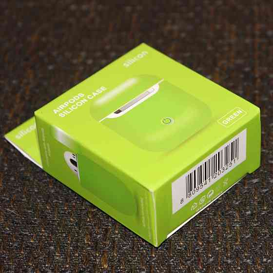 Чехол for AirPods 1/2 Silicone Case Slim COLOR BOX Green Киев