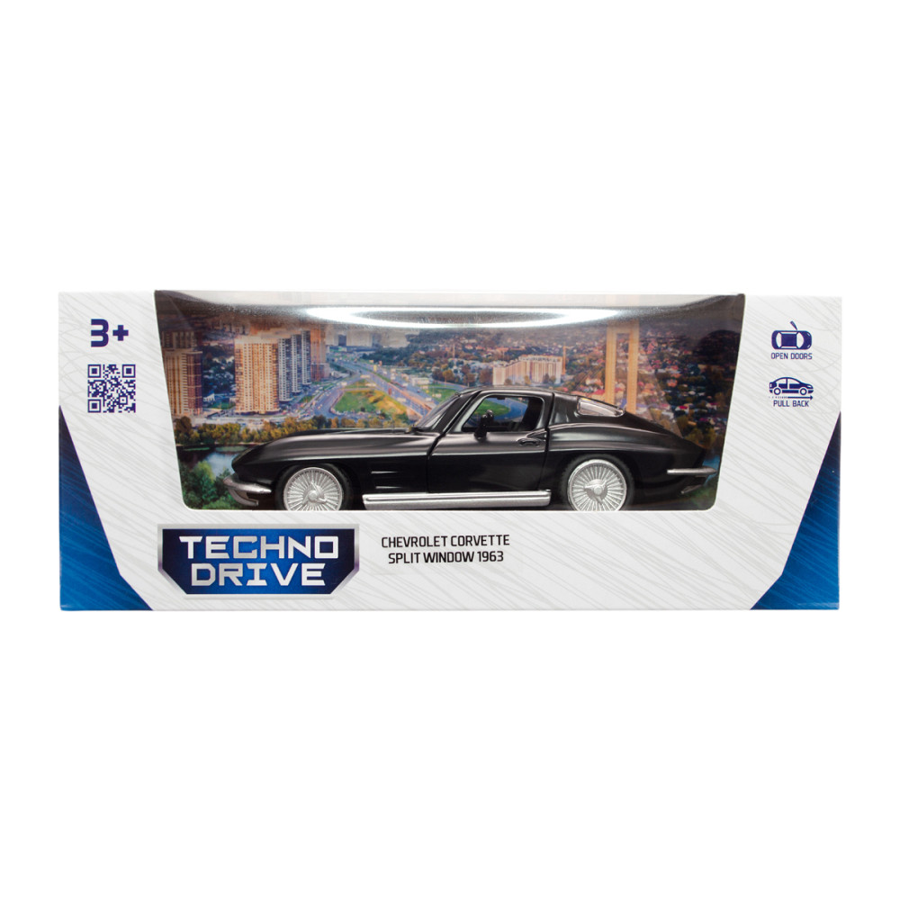 Автомодель - Chevrolet Corvette Split Window 1963 (матовий чорний) Днепр - изображение 5