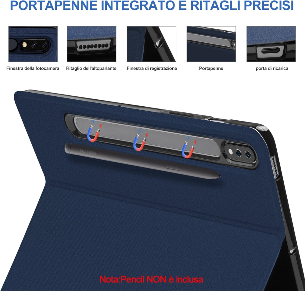 Чохол-клавіатура JADEMALL для Samsung Galaxy Tab S7 11 дюймів 2020, магнітна клавіатура QWERTZ з німецькою розкладкою Київ - фото 7