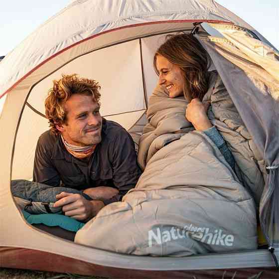 Спальник з капюшоном Naturehike M400 NH20MSD02, down cotton, сірий Київ