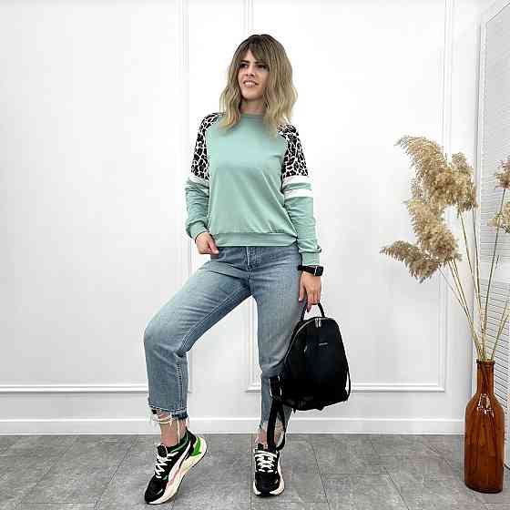 Женский свитшот со вставками 