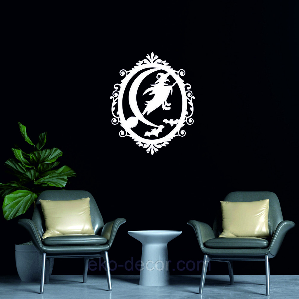 Декоративне настінне Панно «Ведьма», Декор на стіну 90*74 см, Білий Київ - фото 3