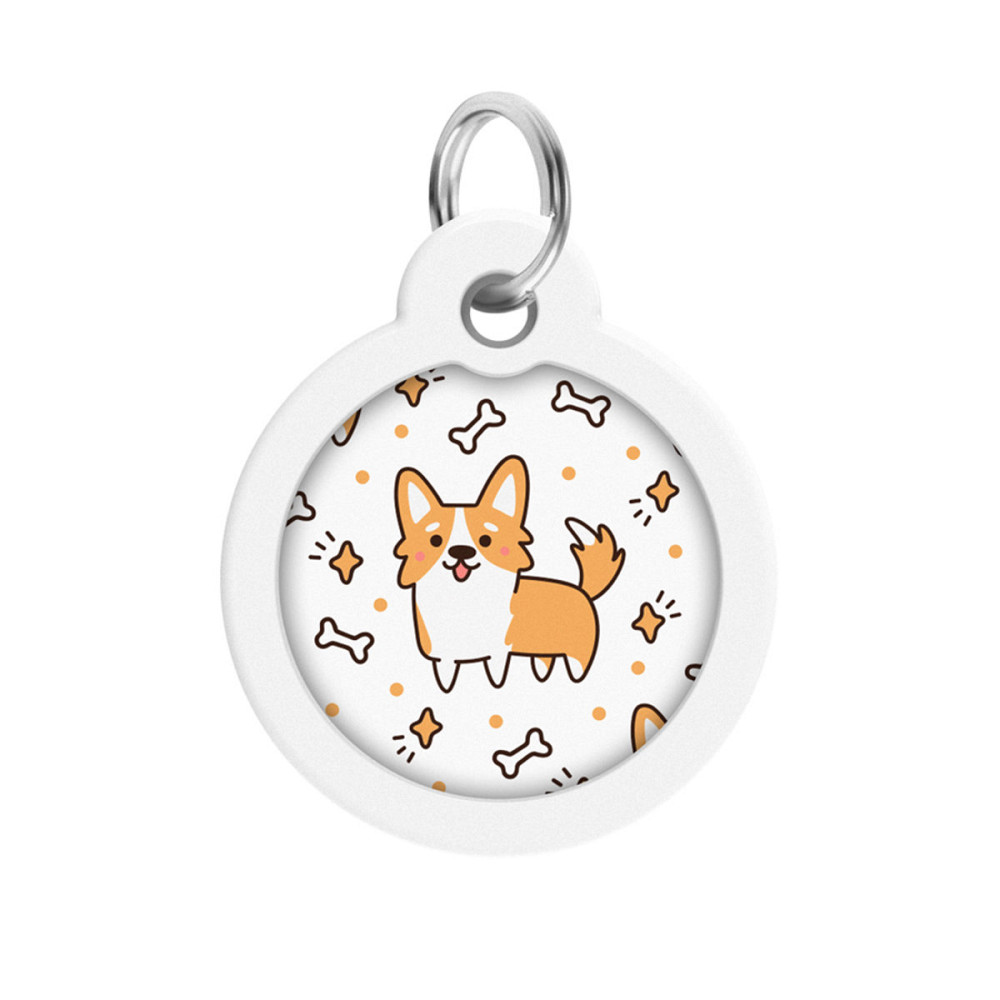 Адресник для собак и кошек металлический WAUDOG Smart ID с QR паспортом, рисунок 