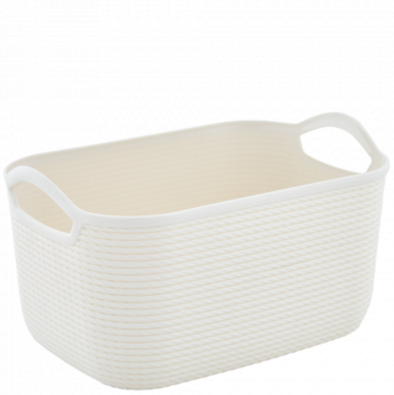 Кошик S біла троянда Джут Алеана Житомир - изображение 1