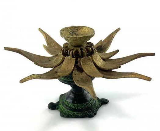 Свічник вінтаж на 1 свічку бронза Лотос Київ - фото 1