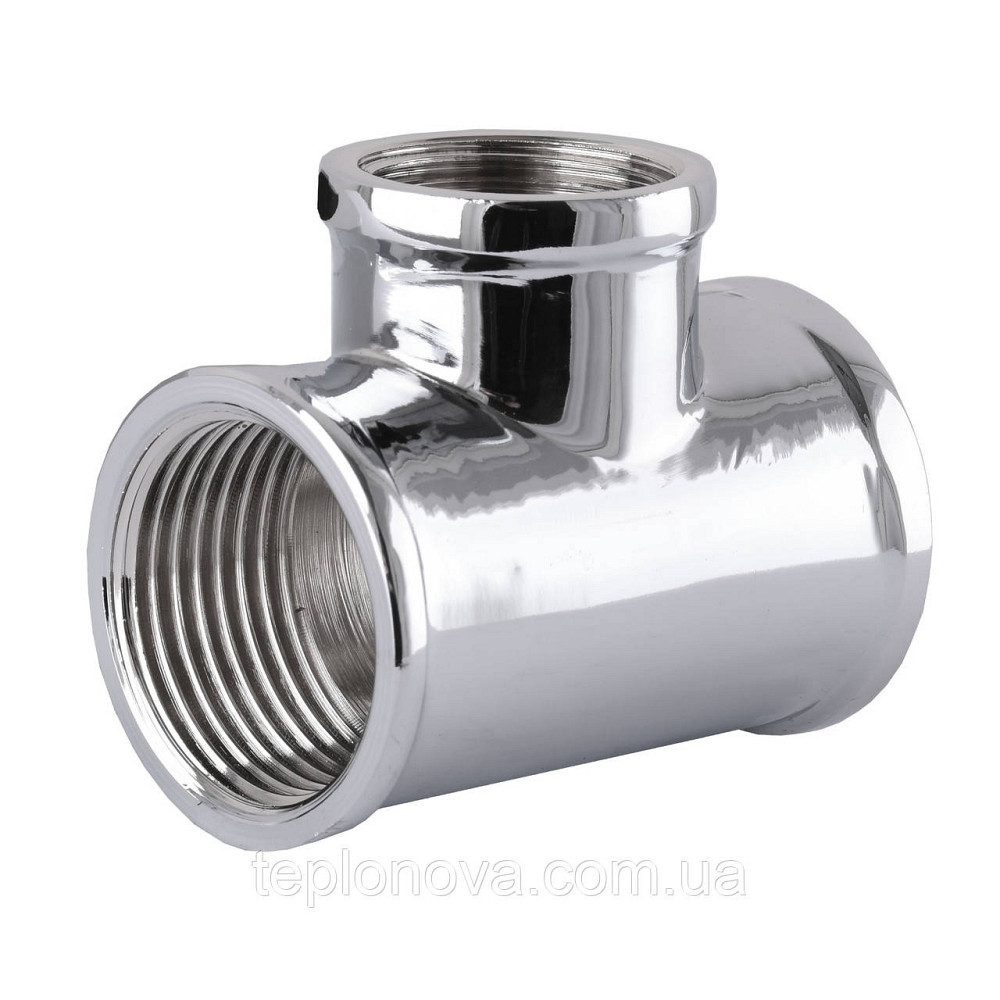 Тройник SOLOMON 1″х3/4″х1″ ВВВ хром 8202 Черновцы - изображение 1