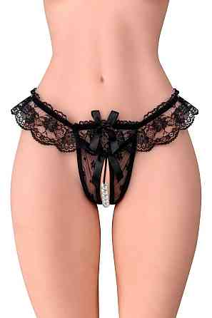 Трусики с жемчугом Fashion Secret Romance Black Sex Aura Киев