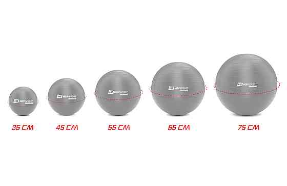 Фитбол Hop-Sport 45см серебристый + насос 2020 Киев