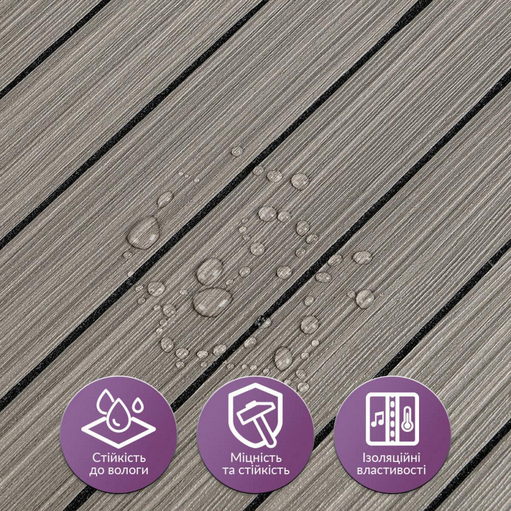 Покрытие виниловое самоклеющееся 3D рейки 600х600х2,8мм SW-00003245 Днепр - изображение 4