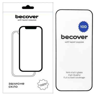 Стекло защитное BeCover Tecno Spark Go 1 (KL4) 10D Black (712724) Винница
