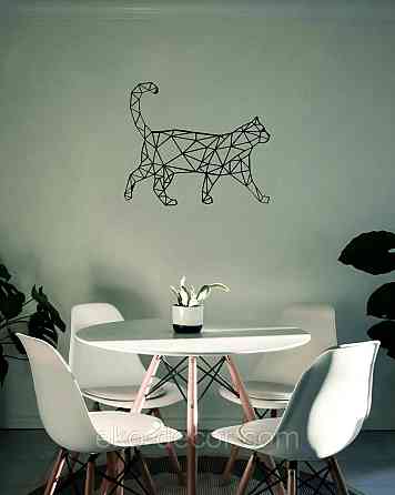 Декоративное настенное Панно «Кот» Декор на стену 70*58 см, Черный Киев