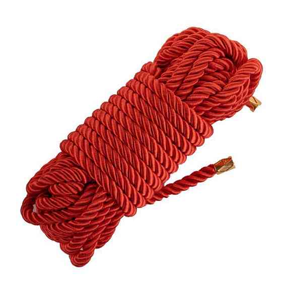 Веревка для шибари LOCKINK SEVANDA Shibari Pratice Rope, красная, 8 м, нейлон+хлопок Sex Aura Киев