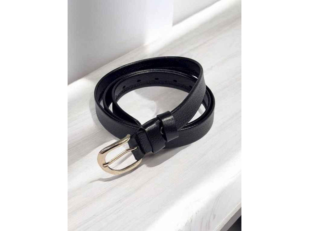 Ремінь 2,5см чорний класичний екошкіра м.122-8 ТМ SP Київ - фото 1