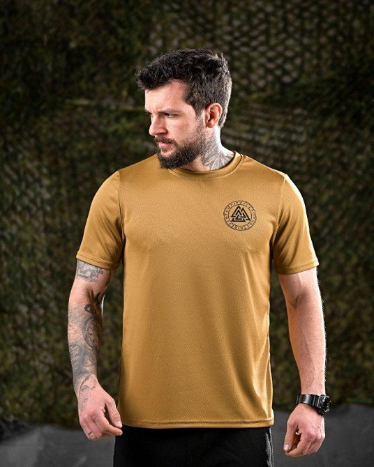 Тактична потовідвідна футболка Oblivion руни койот ДЛ7033 Одеса - фото 2