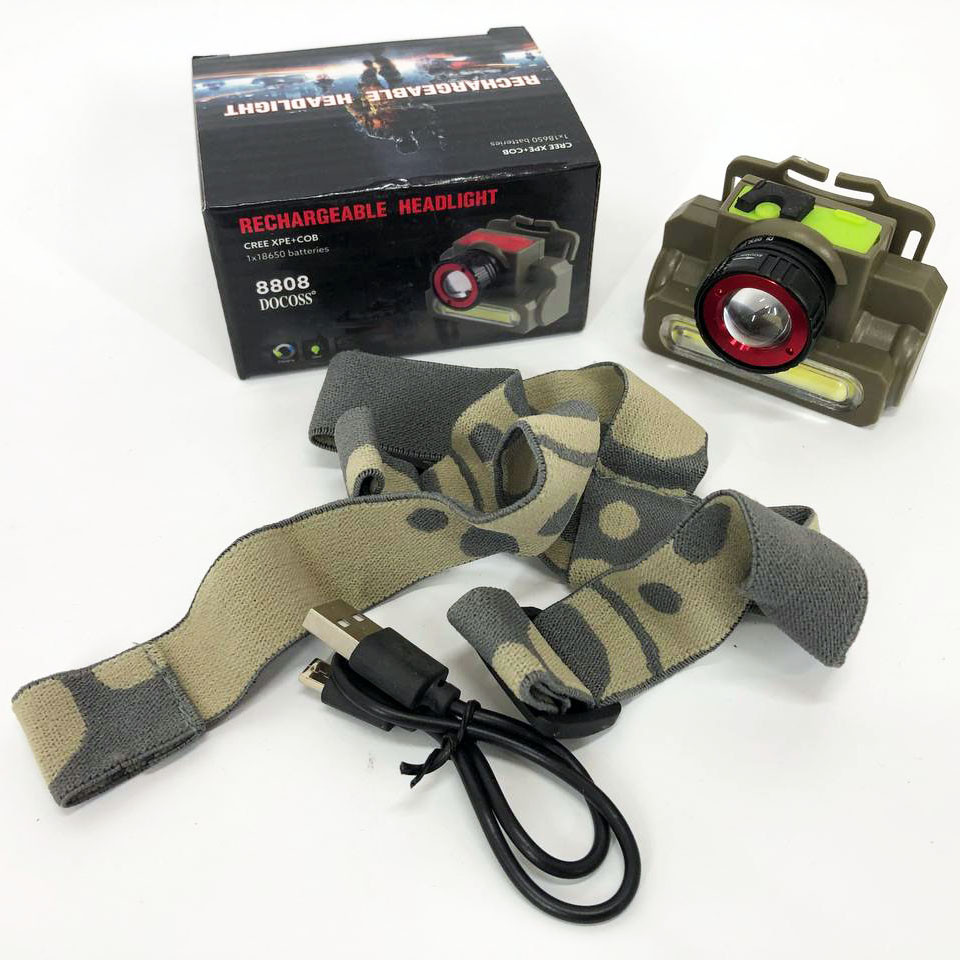 Потужний акумуляторний ліхтарик на голову, Яскравий світлодіодний потужний ліхтар IN-77 Львів - фото 9