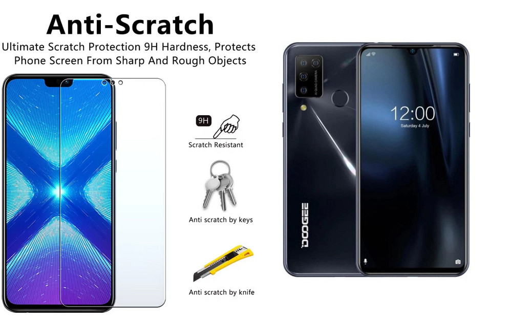 Защитное стекло NeoGlass для DOOGEE N20, N20 Pro – ультрапрозрачное и устойчивое Киев - изображение 1