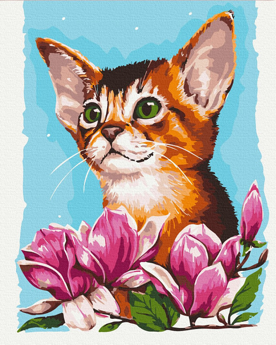 Котик в квітах © Anna Kuly Киев - изображение 1