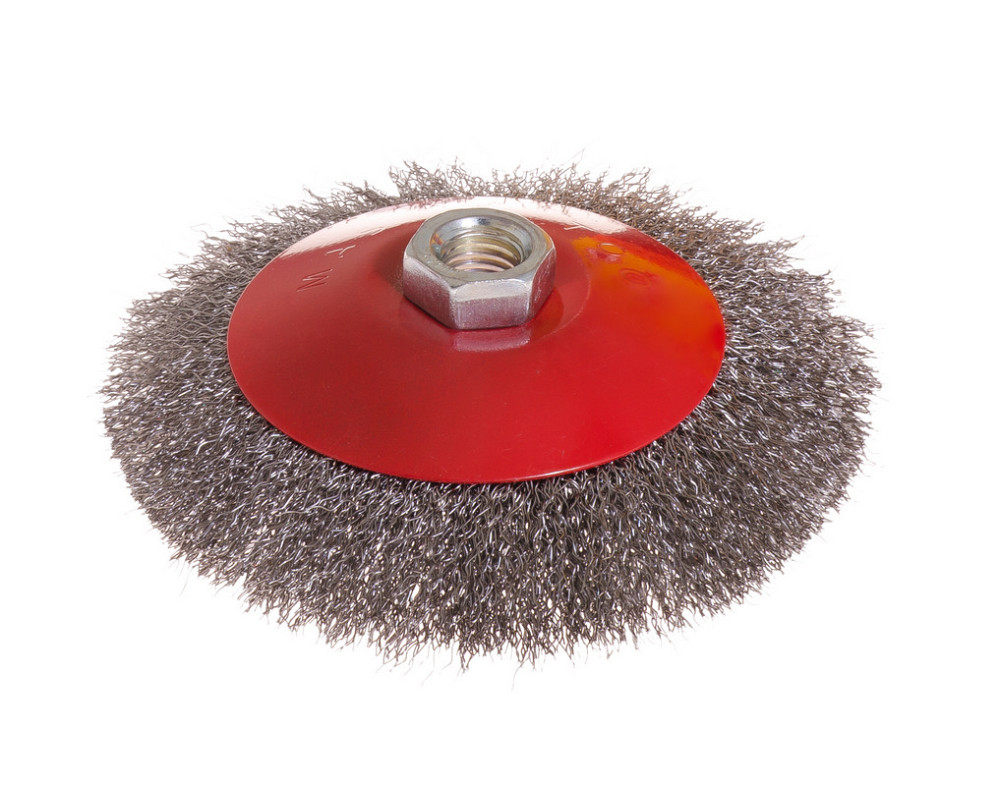 Щітка конусна MASTERTOOL з рифленого дроту Ø 125 мм М14 19-8212 Коломия - фото 1