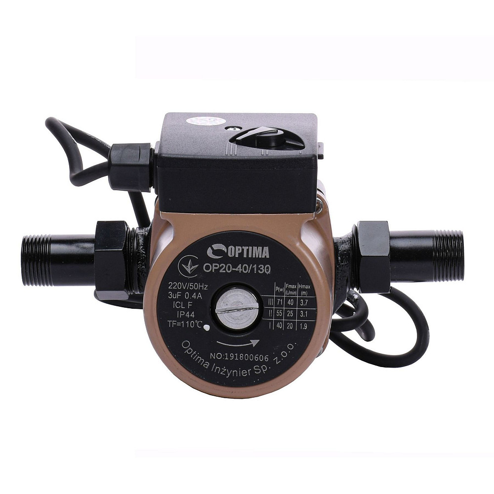 Насос циркуляційний Optima OP20-40 130мм + гайки, + кабель з вилкою Тернопіль - фото 1