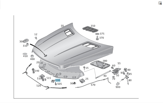 Mercedes-Benz  A2048800460 Петля замка капота верхня GL/GLS X166 GLK X204 Одесса