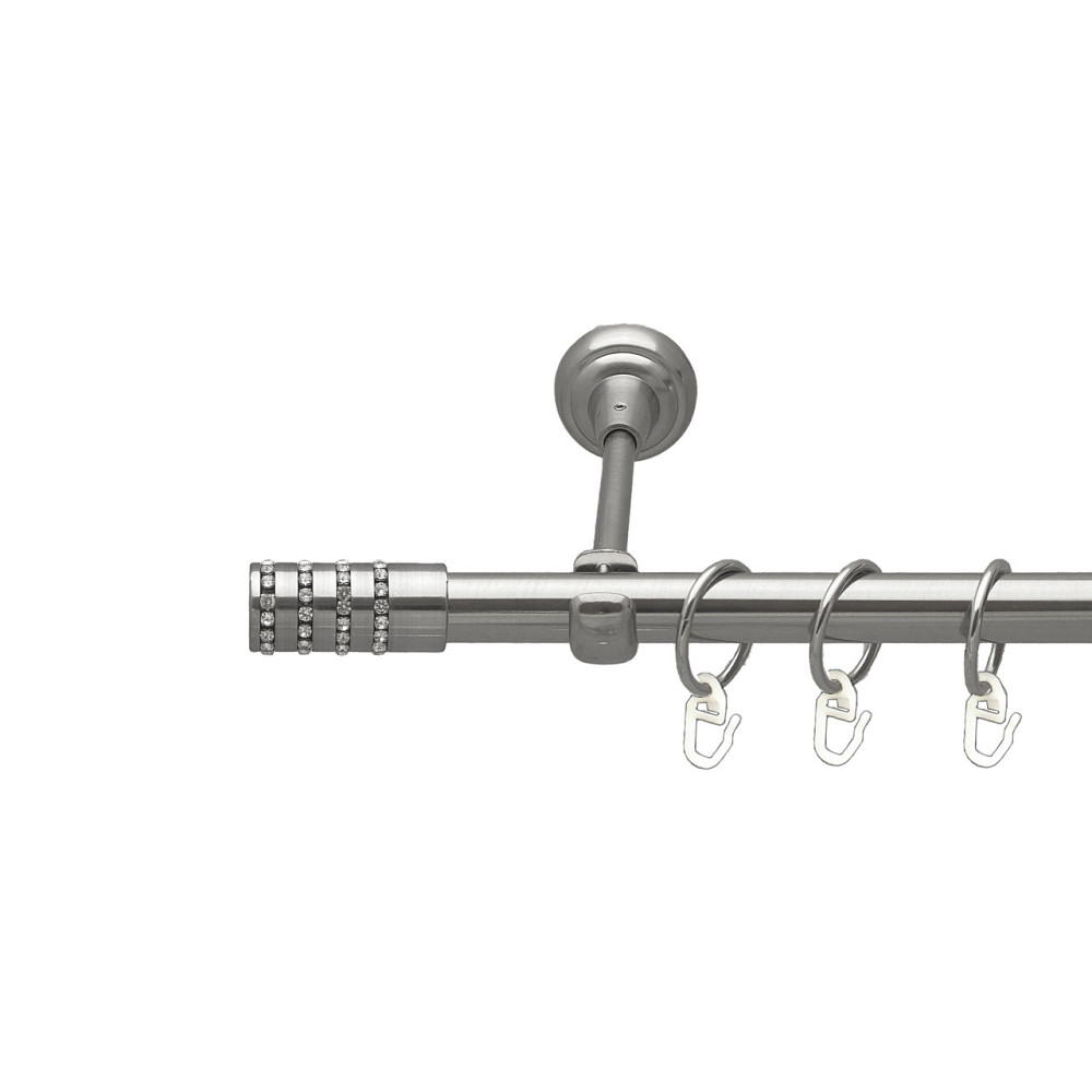 Карниз Orvit Барамелла металевий однорядний відкритий Нержавіюча Сталь 19 мм 300 см (00-00015937) Львов - изображение 1