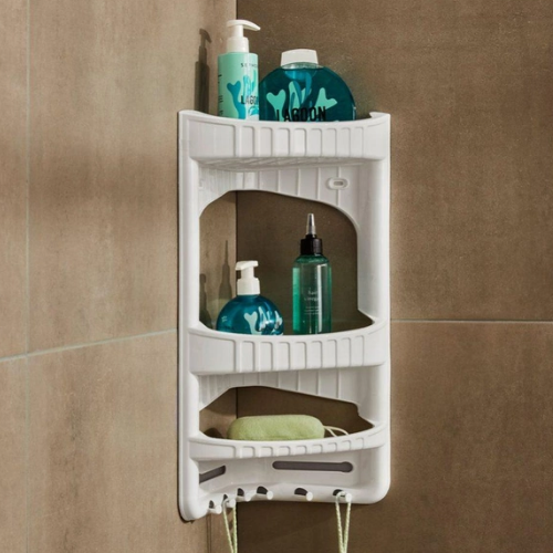 Полиця для ванної кімнати кутова біла 09166 ELIF Житомир