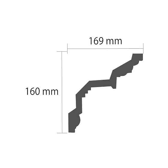 Карниз с орнаментом полиуретановый Gaudi Decor C 139 Днепр